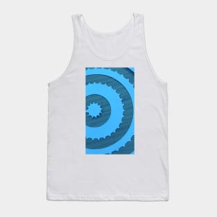 Wooden Blue Cogs Tank Top